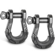 ALL-TOP front view of two 3/4" D-ring shackles showing durable finish and fit