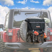 ALL-TOP front view showing full spare tire bag and neat tailgate storage