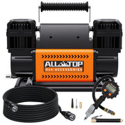 ALL-TOP front view showing full compressor kit and quick setup benefit