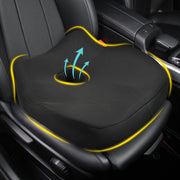 Allaboutsla front view of car seat cushion showing ergonomic shape and comfort