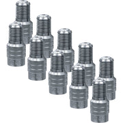 Alligator V2B front view showing 10-pack caps and durable metal finish for reliable sealing