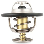 Allmotorparts thermostat front view showing valve and body, reliable coolant control