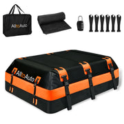 AlltoAuto front view of rooftop bag showing waterproof protection and capacity