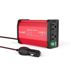 ALLWEI front panel showing AC outlets and USB ports for instant device power