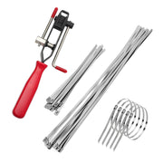 Alpha Rider front view kit showing tool and 20 clamps for quick CV boot repairs