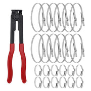 Alpha Rider front view of pliers and 24 clamps showing full kit benefits