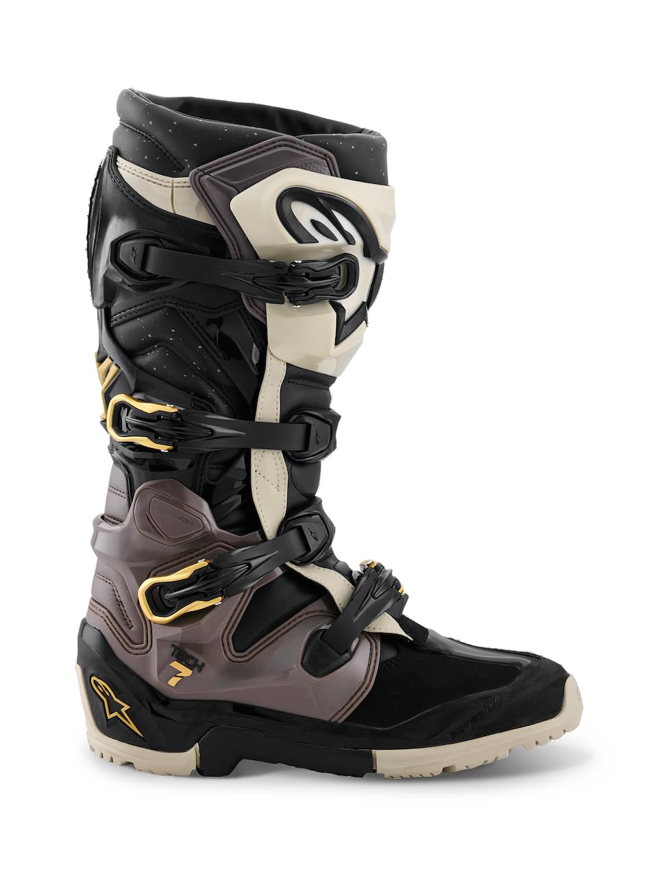 Alpinestars Tech 7 front profile shows sturdy TPU shell and confident protection