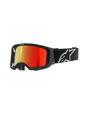 Alpinestars Vision 8 front view showing frame and mirror red lens, clear optics benefit