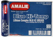 Amalie grease front packaging showing product name and 14 oz tube, clear identification benefit