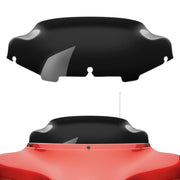 Amazicha front-facing black 6-inch windshield showing sleek fit and improved styling