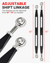 Amazicha linkage installed on Harley shift lever demonstrating improved lever feel