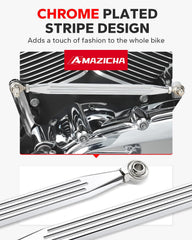 Amazicha anodized chrome stripe detail adding corrosion resistance and style