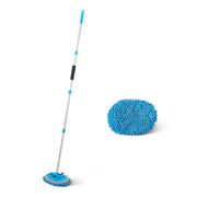 Amazon Basics front view of full brush kit showing poles and mitt for versatile cleaning