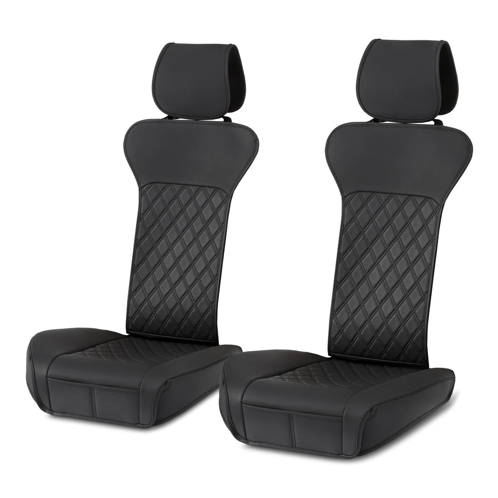 Amazon Basics front view of seat covers showing clean protection and style