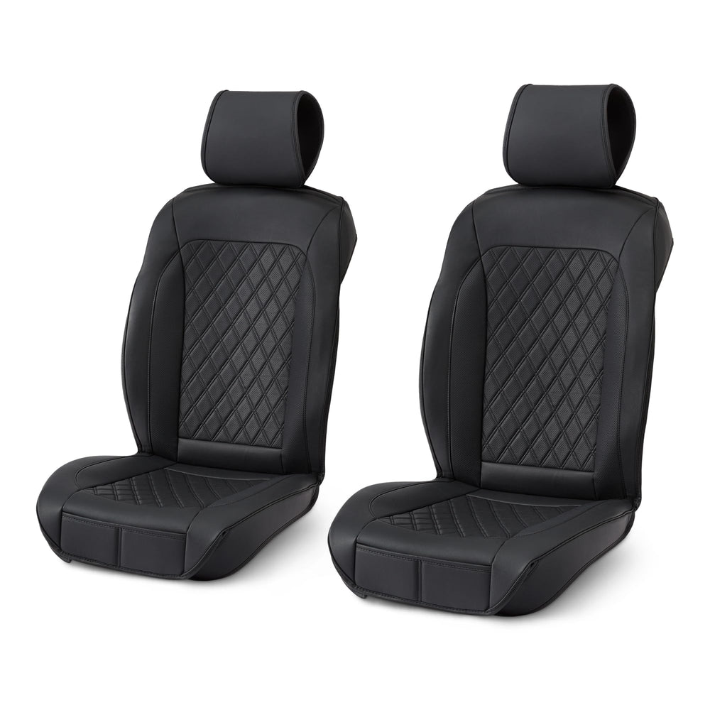 Amazon Basics front view of seat covers protecting upholstery and improving cabin look