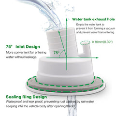Ambuker close-up of spring and sealing ring ensuring leak-resistant protection