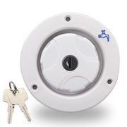Ambuker front view lockable inlet cap showing secure design and easy access