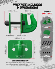 AMBULL close-up forged steel hook detail demonstrating heavy-duty construction benefit