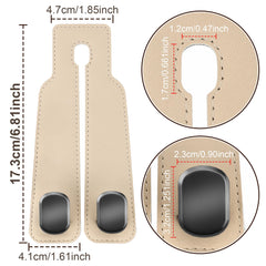 Amelity close-up of leather wrap highlighting scratch protection for bags