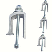 Americangaslogs front view of four clamps showing secure fit and durability