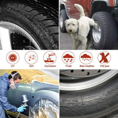 AmFor trailer tire cover with size comparison for correct fit