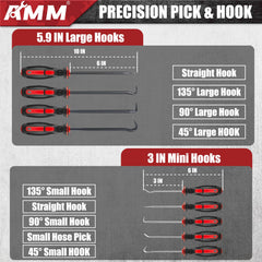 AMM close-up of chrome vanadium shafts showing durable corrosion resistant finish