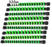 AMM front view showing full 9-piece rail set and labeled capacities for fast selection