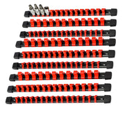 AMM front view of three rails showing full socket organization and quick access