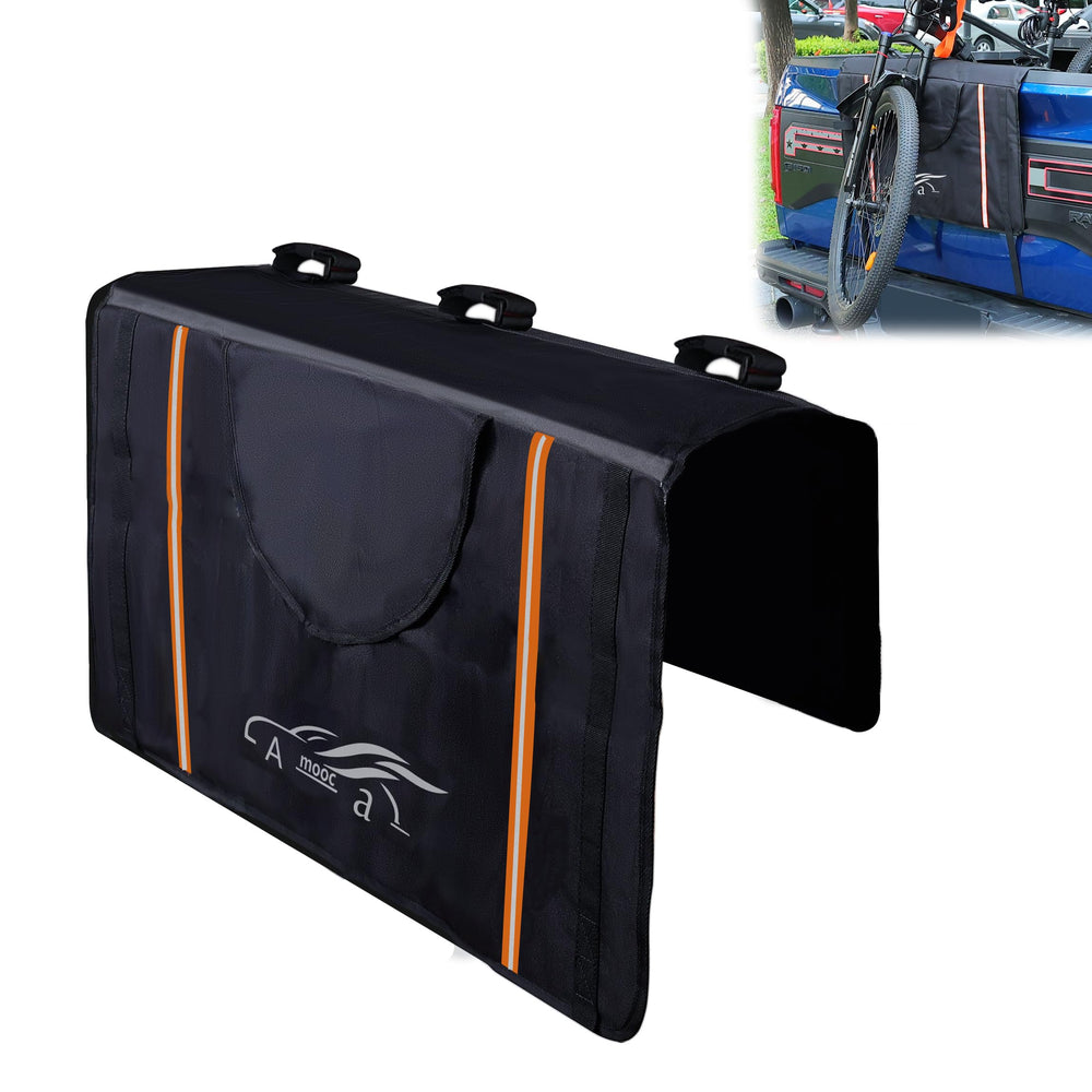 Amooca front view tailgate pad showing full protection and fit