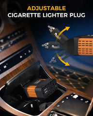 Ampeak adjustable pivoting plug angled to fit tight car cigarette lighter sockets