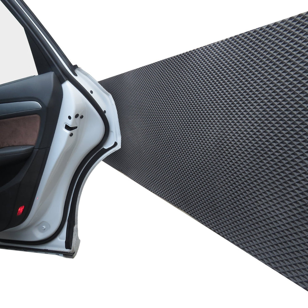 AMPULLA front view of foam garage wall protector showing full length and coverage benefit