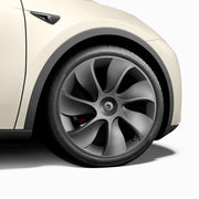 AMTSLHC front view of matte black wheel cover showing clean turbine design and visual upgrade