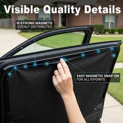 AMZAUTO installed in car side window demonstrating instant privacy and reduced glare while driving