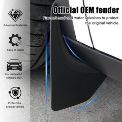 AMZAUTO installed rear wheel mud flap protecting wheel arch from stones and spray