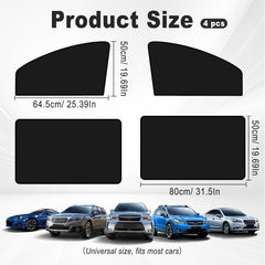 AMZAUTO rectangular rear shade front view illustrating full rear-window privacy and sun protection