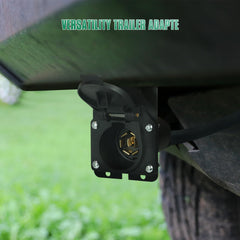 Anayguto extension connected to a gooseneck trailer showing secure towing benefit
