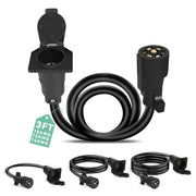 Anayguto front view 7-pin plug showing secure connection and quick hookup benefit