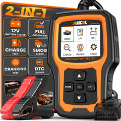 ANCEL AD410 PRO front view showing compact diagnostic tool and screen benefit