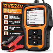 ANCEL BT410 front panel showing color display and clear result icons for quick diagnosis