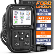 ANCEL FD500 front view showing display and benefits quick diagnostics