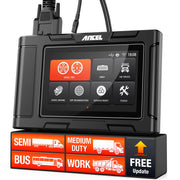 ANCEL HD3400 front display showing diagnostics and fast troubleshooting benefits