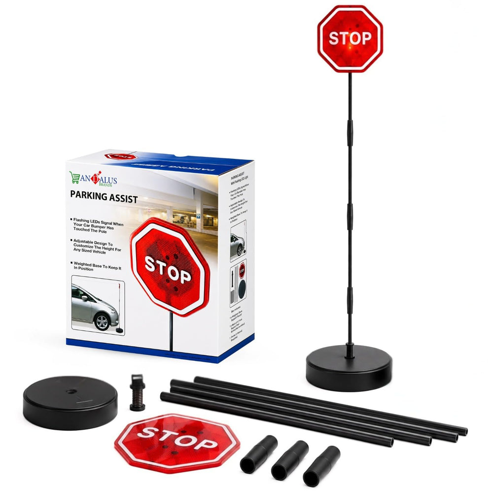 Andalus Brands front stop sign showing clear LED visibility and safer parking