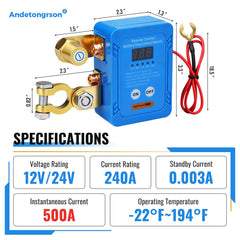 Andetongrson two remote fobs and full accessory kit for easy install