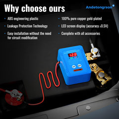 Andetongrson terminal clamps with side-post adapter for versatile battery fit