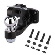 ANGCOSY front view showing pintle hook and hitch combo, durable towing solution