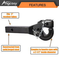 ANGCOSY mounted in a 2-inch receiver demonstrating installation and fitment benefit