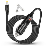 Anina front view adapter plugged into car outlet showing secure connection and fast charging