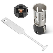 Anina front view receptacle showing fit and easy replacement benefit