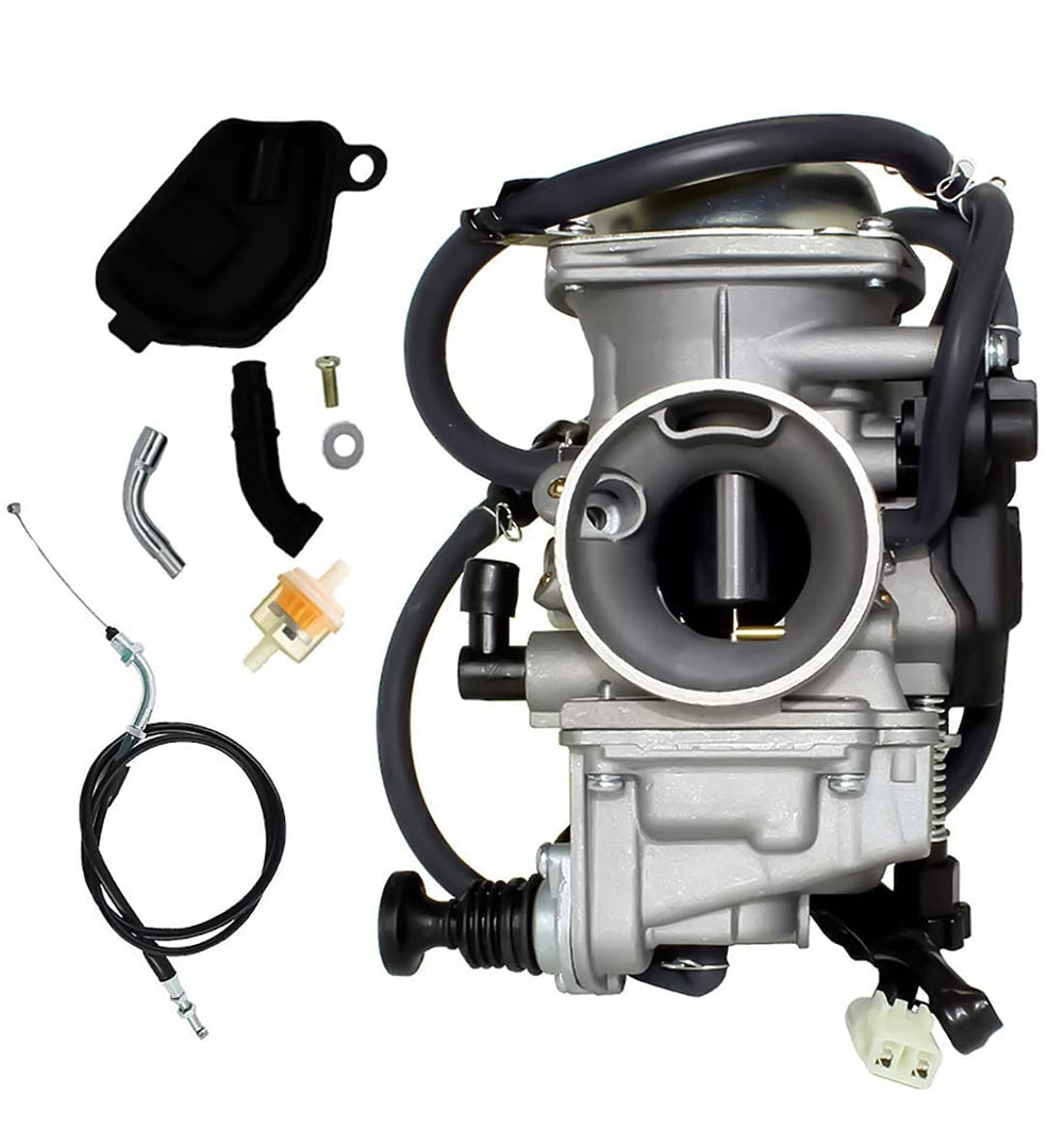 Aniro Moto carburetor front view showing precise fit and replaced throttle action