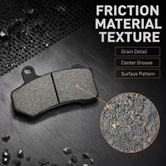 Anoety brake pad dimensions 92x56x7mm close-up, ensuring correct fit on your Harley